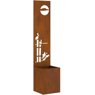 vidaXL Pantalla De Privacidad Para Jard&iacute;n Calado Oxidado 32 X 140 Cm Vidaxl