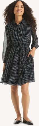 Nautica Womens Polka Dot Shirt Dress