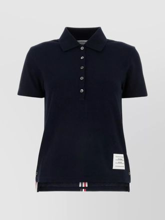 Thom Browne cotton piqu&eacute; relaxed-fit short-sleeve polo shirt