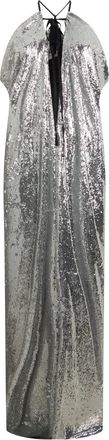 Philosophy di Lorenzo Serafini Elegante Lange Jurk - Dames - Avondkleed - Grijs - XS - Polyester - Kleedjes