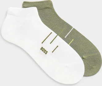 BOSS Mens Bamboo viscose ped socks 2-pack