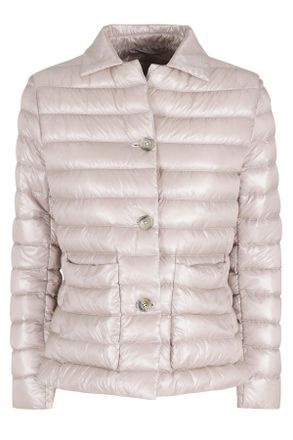 Herno Powder Short Shirt-Collar Side-Slits Polyamide Down Jacket