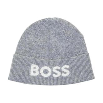 HUGO BOSS Hugo, Beanies, male, Gray, Size: ONE SIZE Elios Hat