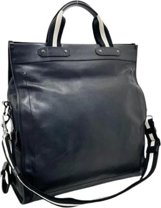 Bally Pre-owned Tote Bags, male, Black, Size: ONE SIZE Pre-owned Leather Tote Bag