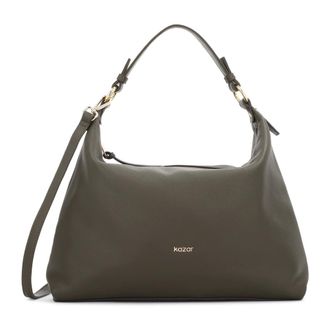 Kazar Tassen, Dames, Groen, ONE Size, Leer, Olijf zachte leren handtas