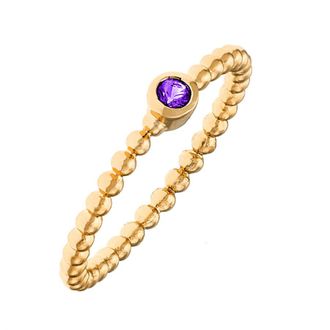 Sole du Soleil Marigold Collection Womens 18k YG Plated Purple Stone Stackable Fashion Ring Size 7