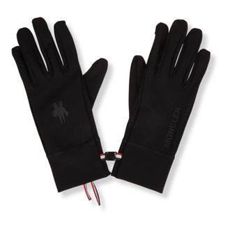 Moncler Gloves, female, Black, Size: L Touch Screen Jersey Gloves