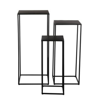 MiCa Decorations Mesa auxiliar quinty negro h70xb30xl30cm
