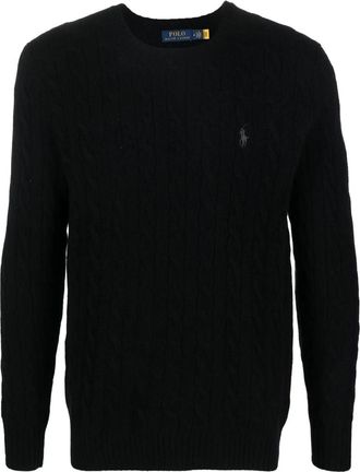 Ralph Lauren Cable-knit Logo-embroidered Sweater