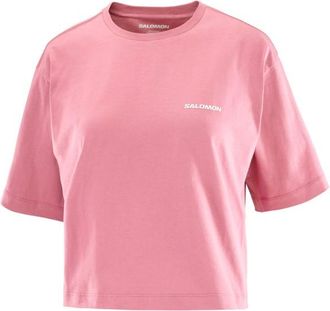 Salomon Short S/S Tee Relaxed T-Shirt f&uuml;r Damen | rosa