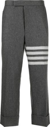 Thom Browne low-rise drop-crotch tailored trousers - men - Cashmere/Cupro/Wool - 3 - Grey
