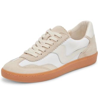 Dolce Vita Notice Sneakers Womens Ivory Lace Up Lifestyle Shoes RHS3685