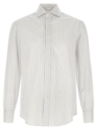 Brunello Cucinelli Blue Cotton Mens Blouse