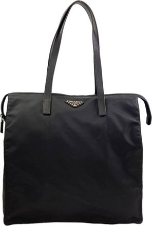 Prada Black Nylon Tote Bag (Pre-Owned)