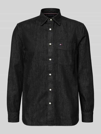 Tommy Hilfiger Regular Fit Jeanshemd aus reiner Baumwolle in Black, Gr&ouml;&szlig;e XXL