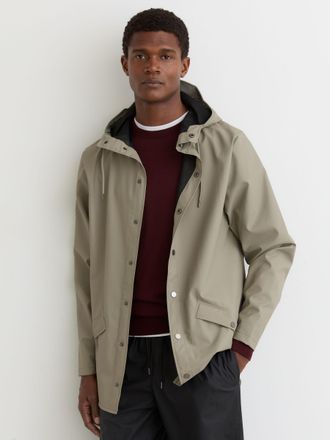 Rains Waterproof Hooded Rain Jacket, Drift, XL