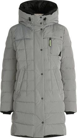 AMBER & JUNE Jassen, Dames, Grijs, 2Xl, Winterjas met Capuchon, Sportieve Stijl