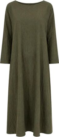 Pomandere Maxi jurk met wijde rok - Dames - Casual kleedjes - Groen - L - Katoen - Kleedjes