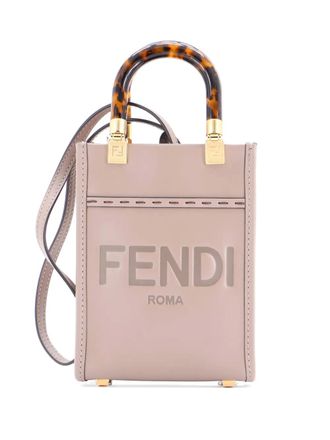 Fendi Sunshine Shopper Tote Leather Mini crossbody bag - Grigio