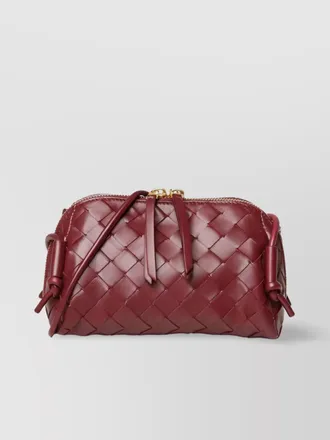 Bottega Veneta woven rectangular top handle pouch