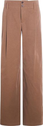 Chloé Trousers Mustard Brown-Donna