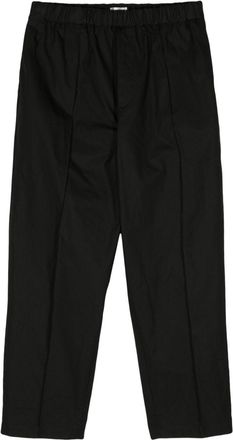 Jil Sander drawstring-waist wide-leg trousers - unisex - Cotton/Cotton - 48 - Black