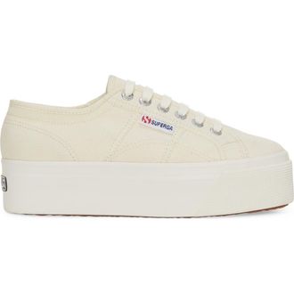 Superga 2790 Platform Sneakers in Beige Natural Avorio at Nordstrom, Size 39.5