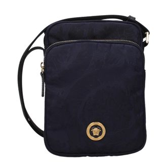 Versace Herrens Umh&auml;ngetaschen Stoff Blau/Marineblau