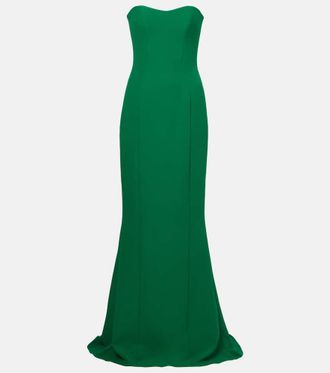 SAFiYAA Angelina strapless crêpe gown