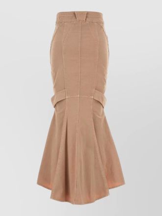 Blumarine high rise denim skirt flared hem buttons