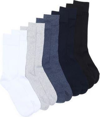 Nordstrom Rack Cushioned 5-Pack Solid Crew Socks in Essential Multi at Nordstrom Rack, Size Regular