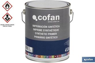 cofan Imprimaci&oacute;n Sint&eacute;tica (4 L) Blanca, Imprimaci&oacute;n Sint&eacute;tica A Base De Resinas Alqu&iacute;dicas. Apto Para La Preparaci&oacute;n Y Protecci&oacute;n Temporal De Superficies 