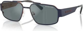 Michael Kors Cape Town Zonnebril - Heren - Zonnebrillen - Blauw - 58 MM - Accessoires