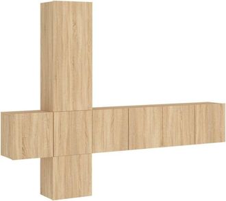 vidaXL Vidaxl - 5 Piece tv Wall Units Sonoma Oak Engineered Wood