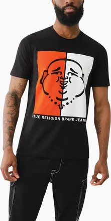 True Religion Mens True Religion 108323 Mens Graphic T Shirts - Black - Size: 36