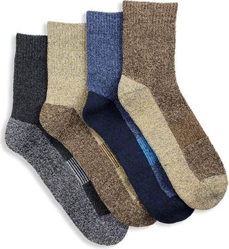 Columbia Big & Tall 4-pk 1/4-Top Crew Socks in Multi at Nordstrom, Size 13Big