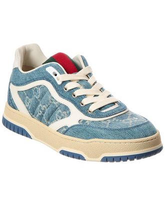 Gucci Re-Web Gg Denim & Leather Sneaker