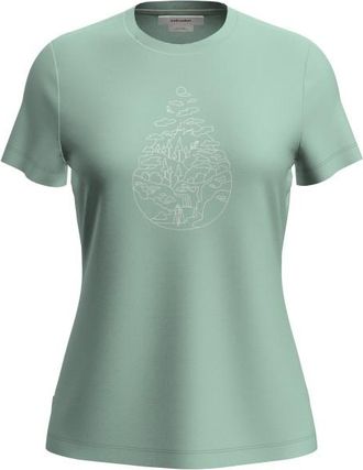 Icebreaker Merino 150 Tech Lite III S/S Hike Path Merinoshirt f&uuml;r Damen | gr&uuml;n