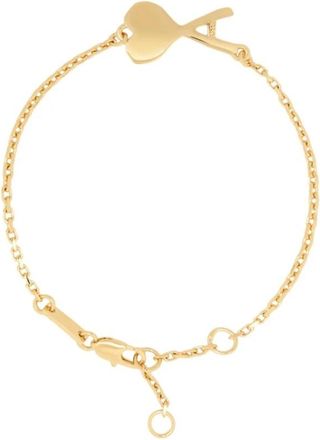 Ami Thin Hammered Ami De Coeur Bracelet - unisex - Armbanden - Geel - ONE Size - Accessoires