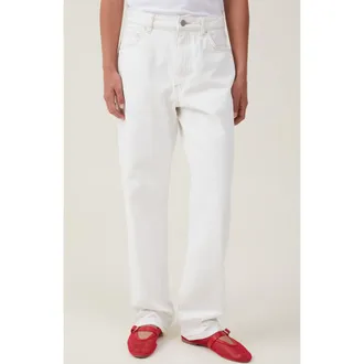 Cotton On Womens Original Straight Jean in Vintage White at Nordstrom, Size 12