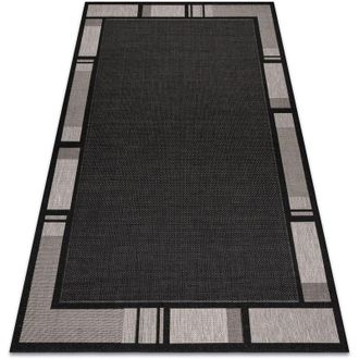 RugsX Carpet sizal floorlux 20195 black / silver black 200x290 cm