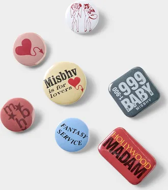 Misbhv Mens Retro design pins Set of 7