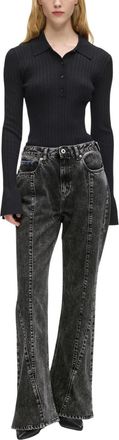 Karl Lagerfeld Black Loose High Rise Jeans