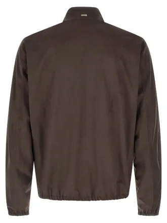 Herno Suede Effect Jacket - Brown