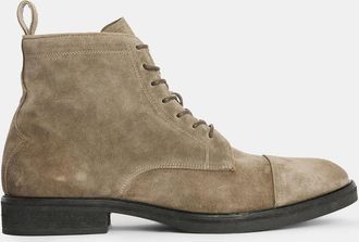 AllSaints Leather Drago Suede Lace Up Boots, Size: UK 12/US 13/EU 46