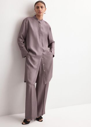 Mango Pantaloni diritti vita media rosa pastello - Donna - XS - MANGO