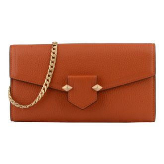 Pourchet Tassen, Dames, Oranje, ONE Size, Leer, Pochette S&egrave;vres