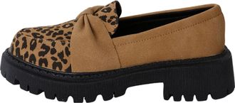 Generic Womens Fashion Leather Print Slip On Casual Loafers Comfortable Walking Footwear Lightweight Everyday Wear (Coffee, 4.5)