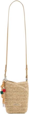 Desigual Straw Crossbody Bag in Dark Beige at Nordstrom