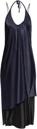 VETEMENTS Double-Layered Slip Dress - Dames - Feestkleedjes - Blauw - S - Satijn - Kleedjes